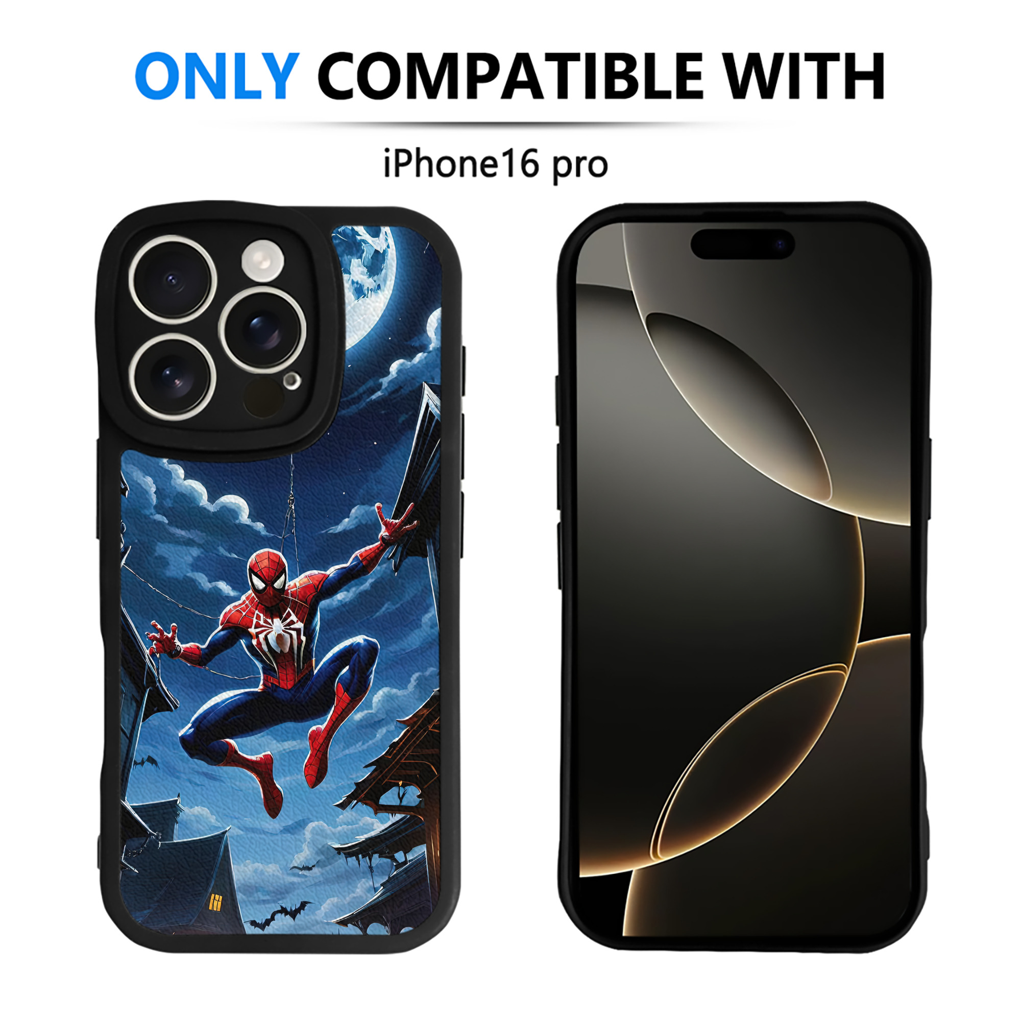 （画像用） Spider Man スパイダーマン 【iPhone 16シリーズ対応】シリコンスマホケース（レザー調） 材質：シリコン